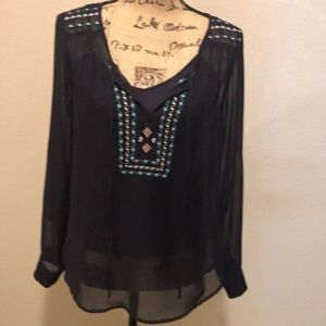 COPY - Bundle 6 for $20 plus shipping Daniel Rainn Navy Sheer Blouse